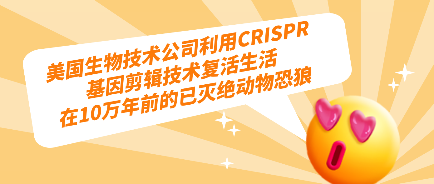 美国生物技术公司利用CRISPR基因剪辑技术复活生活在10万年前的已灭绝动物恐狼