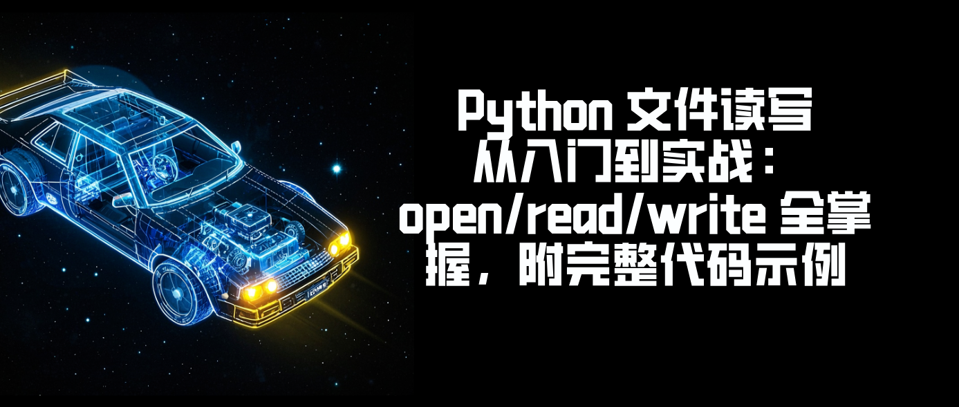 Python 文件读写从入门到实战：open/read/write 全掌握，附完整代码示例